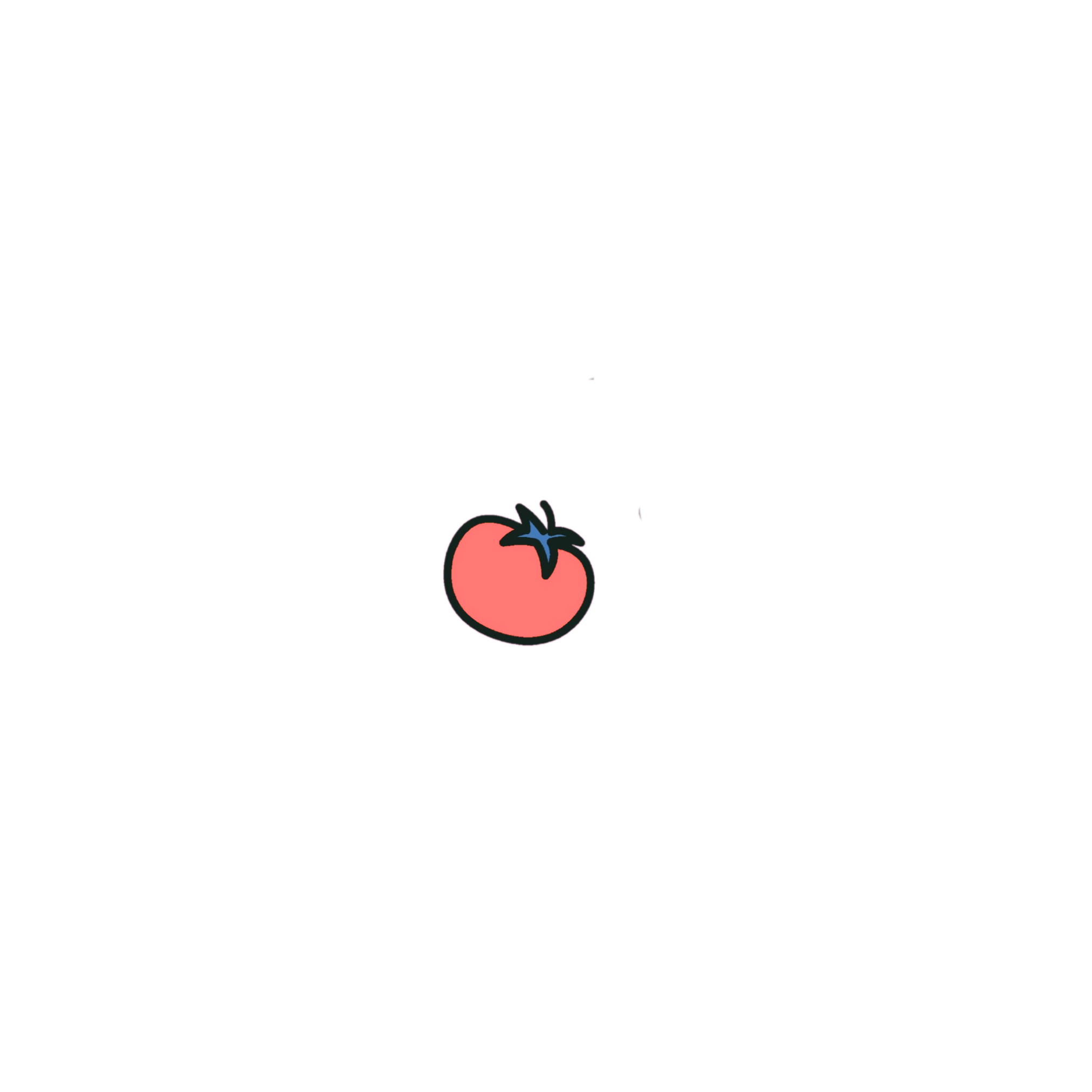 Illustration tomate, style tatouage