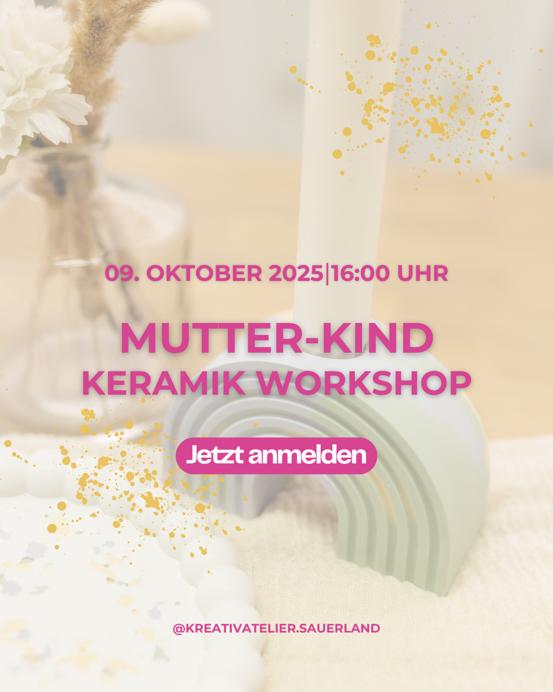 Mutter-Kind Keramik Workshop (nur noch 5 Plätze)