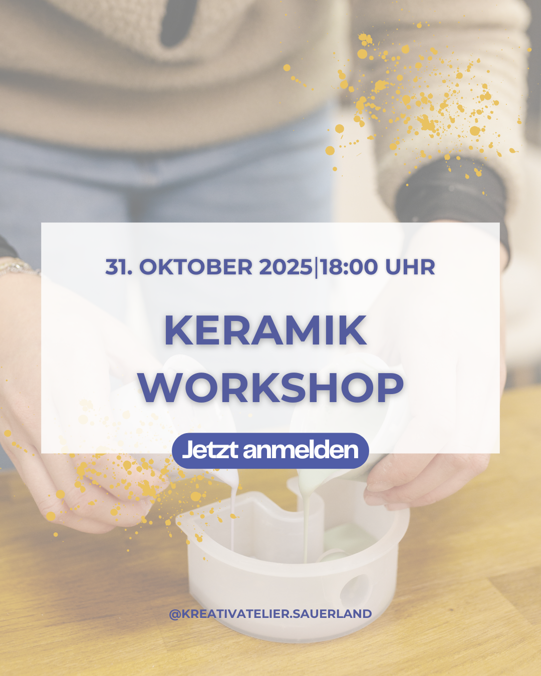 Keramik gießen Workshop (9/12 Plätze frei)