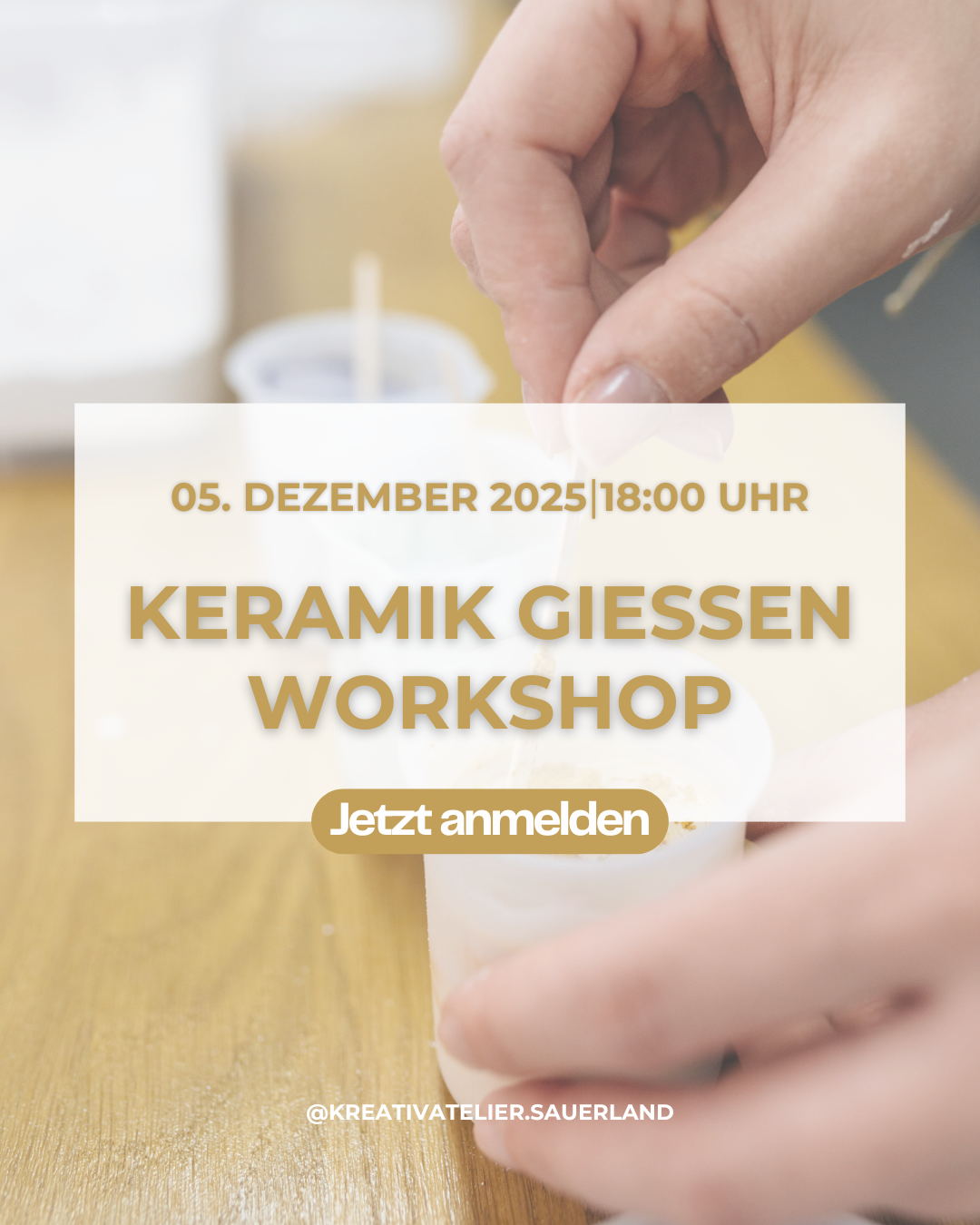 Keramik gießen Workshop