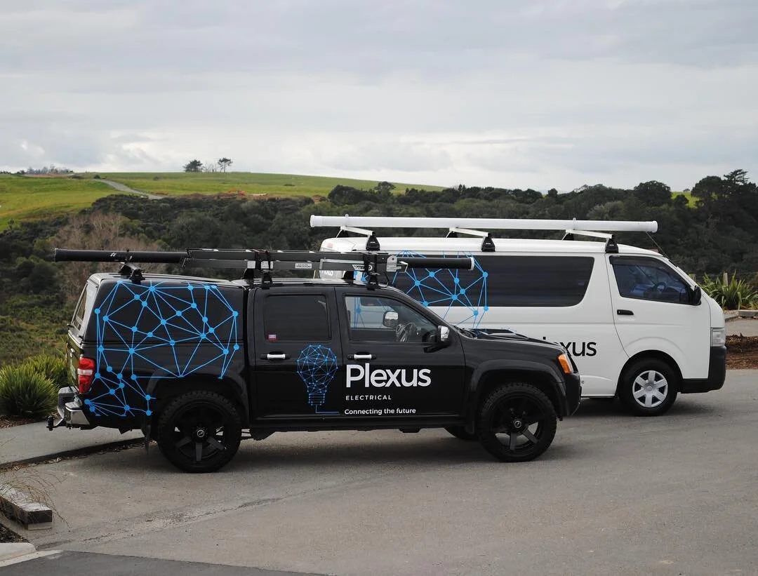 Keep an eye out for us on the road! Free no obligation estimate &amp; quotes.  Info@plexuselectrical.co.nz #plexuselectrical #electrician #auckland