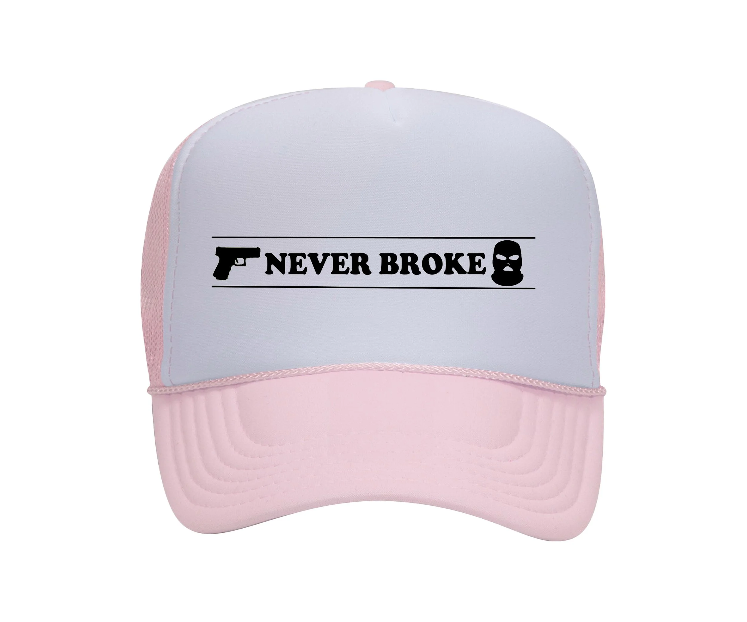 1NEVER BROKE3 Logo Trucker Hat