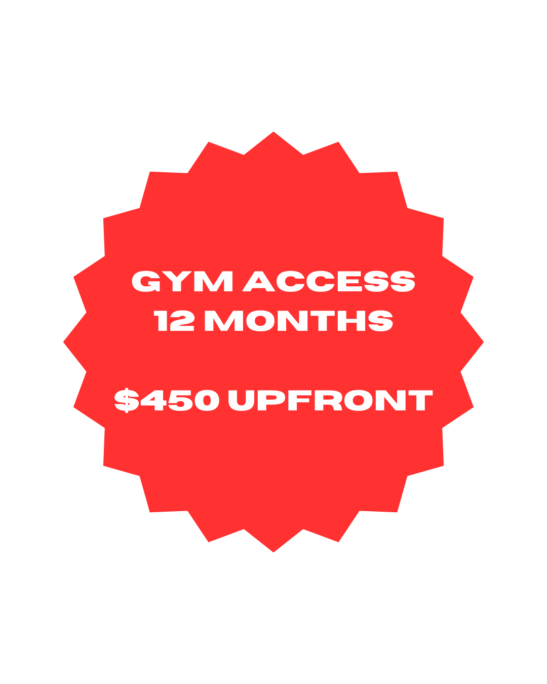 gym access upfront