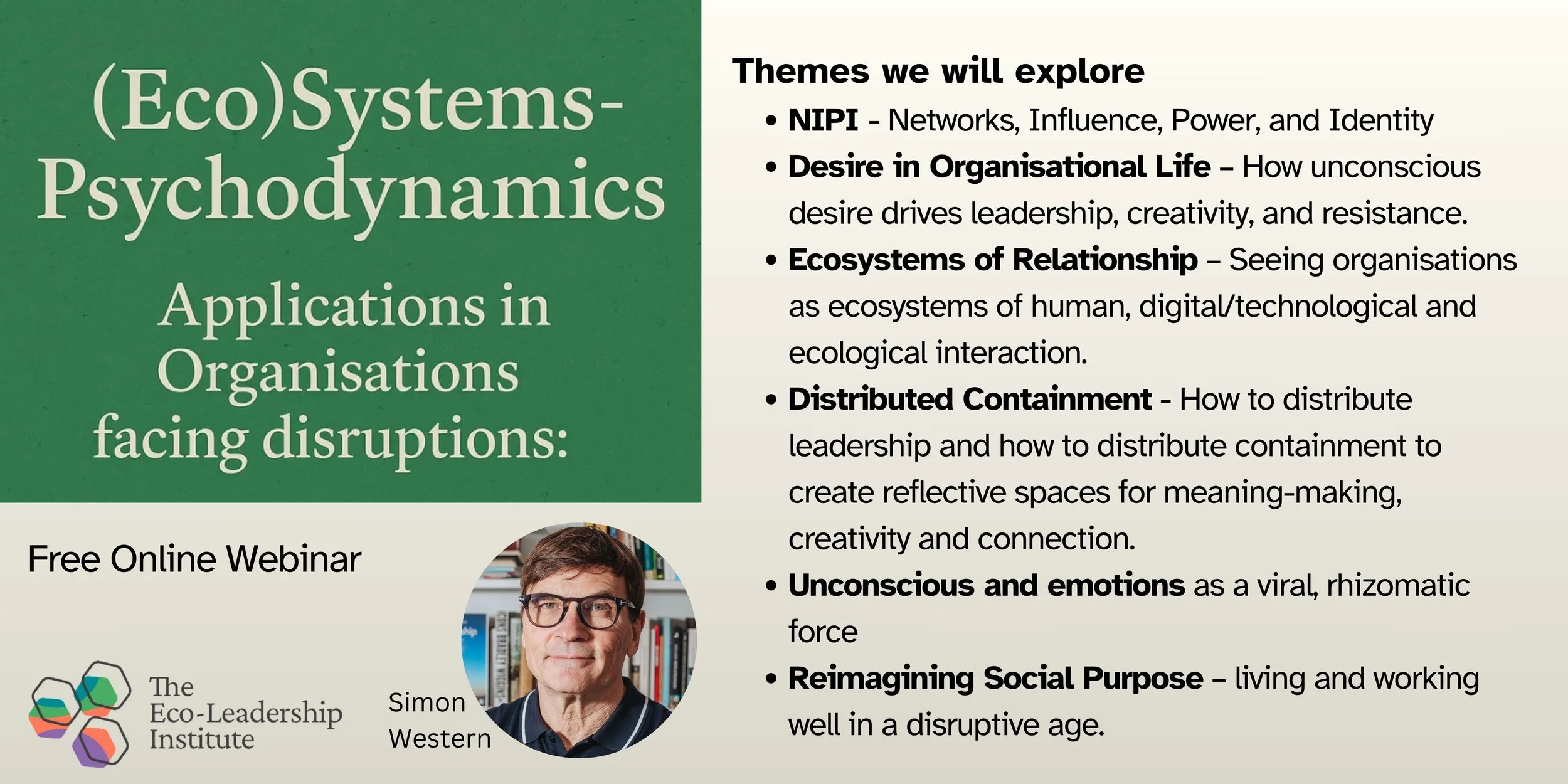 (Eco)Systems Psychodynamics | Simon Western | Free Webinar — Eco ...
