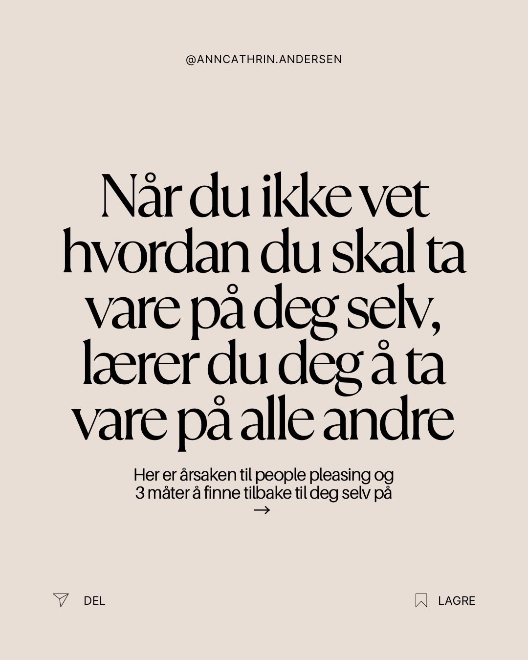 Du kan v&aelig;re utrolig god til &aring; lese andre og samtidig ha mistet kontakten med deg selv.

Hvordan har de det?
Er de skuffet?
Hva trenger de?
Burde jeg hjelpe?
Sa jeg noe feil?

N&aring;r oppmerksomheten din over lang tid har v&aelig;rt rett