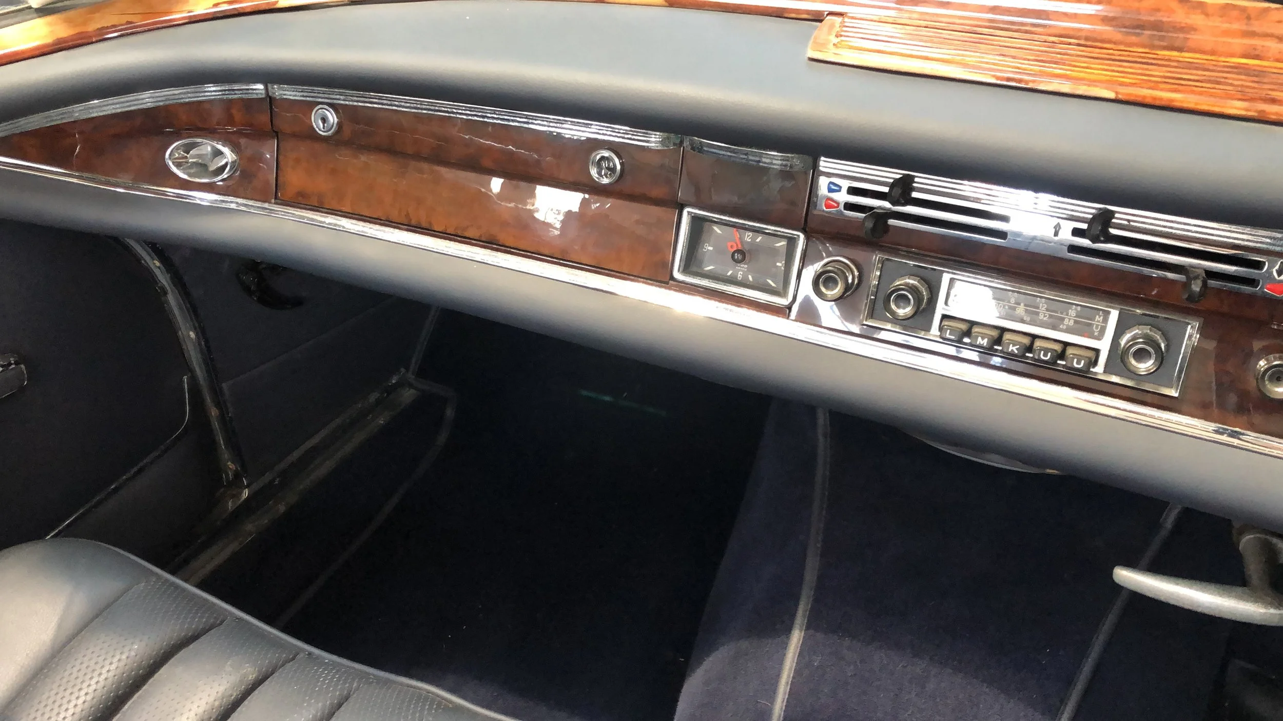 Dash with old leather
