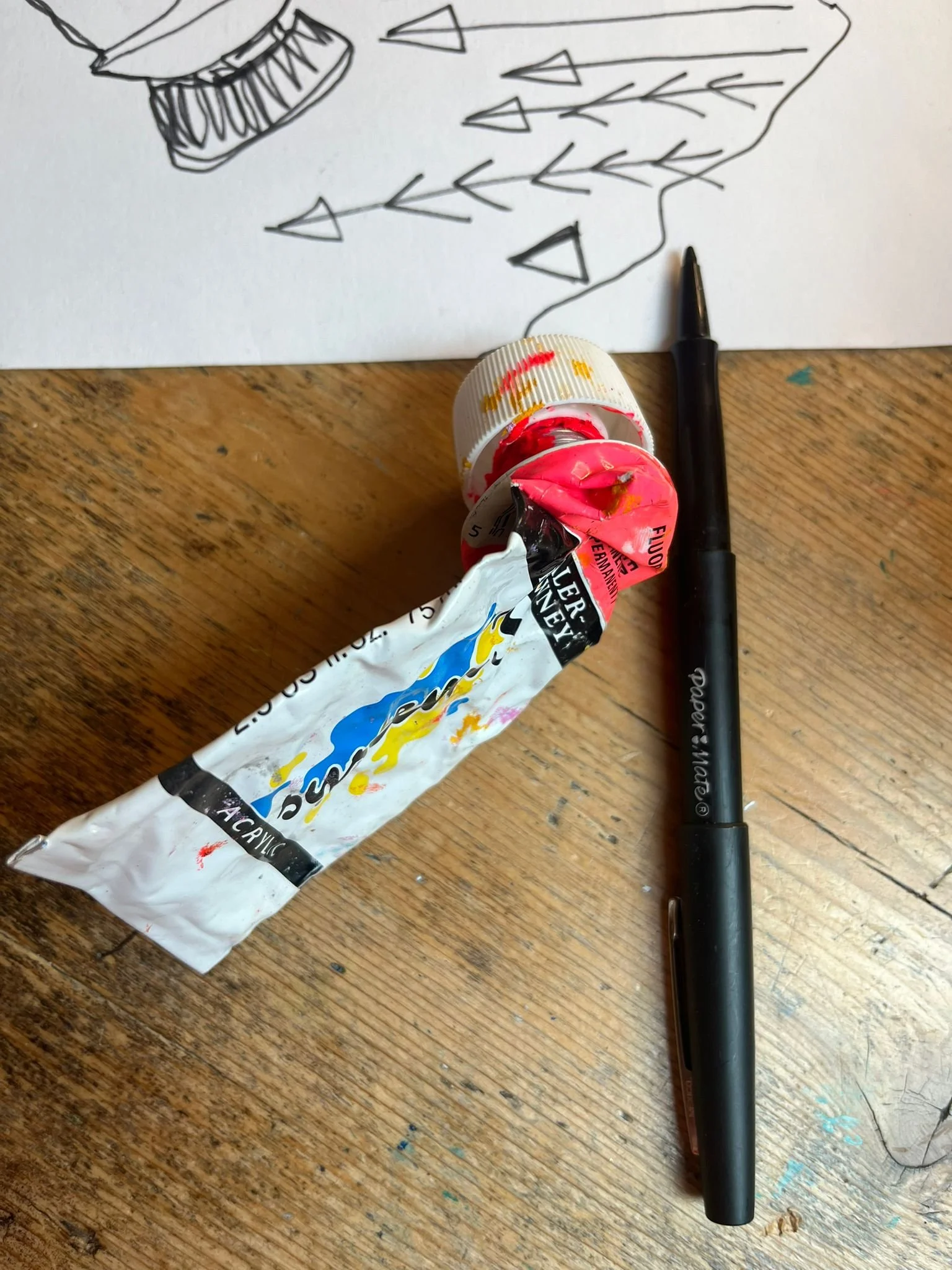 Artwork from one of our hosted creative warm-ups to remove creative resistance