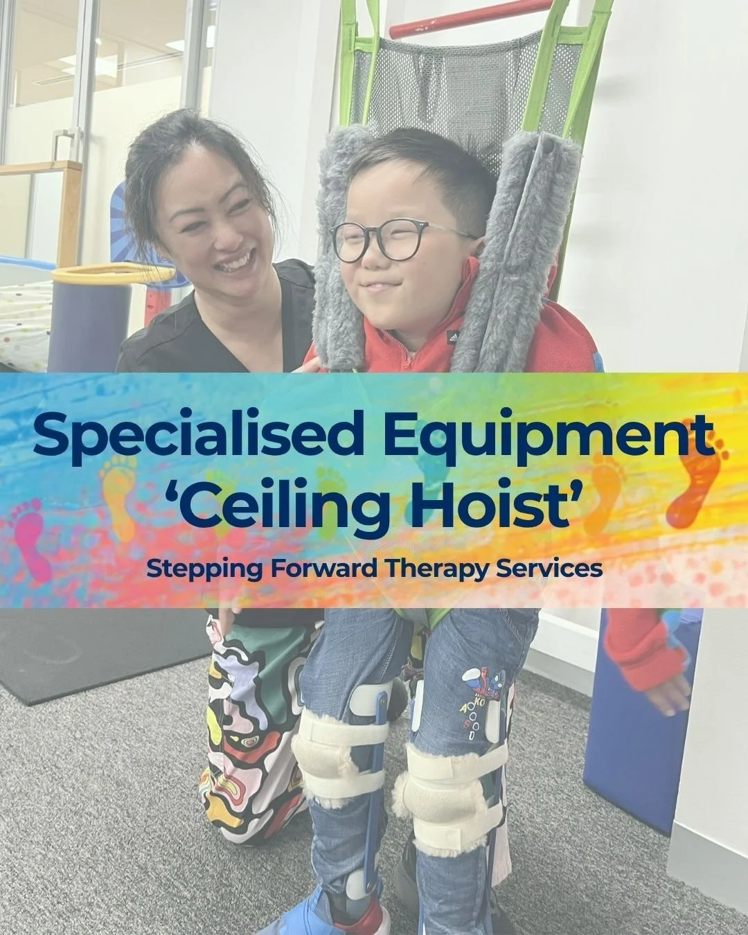Every child deserves the chance to move, play, and build confidence in a way that feels safe and supported. 💙

Our ceiling hoist is one of the specialised pieces of equipment we use to help make that possible. Whether it&rsquo;s supporting movement,