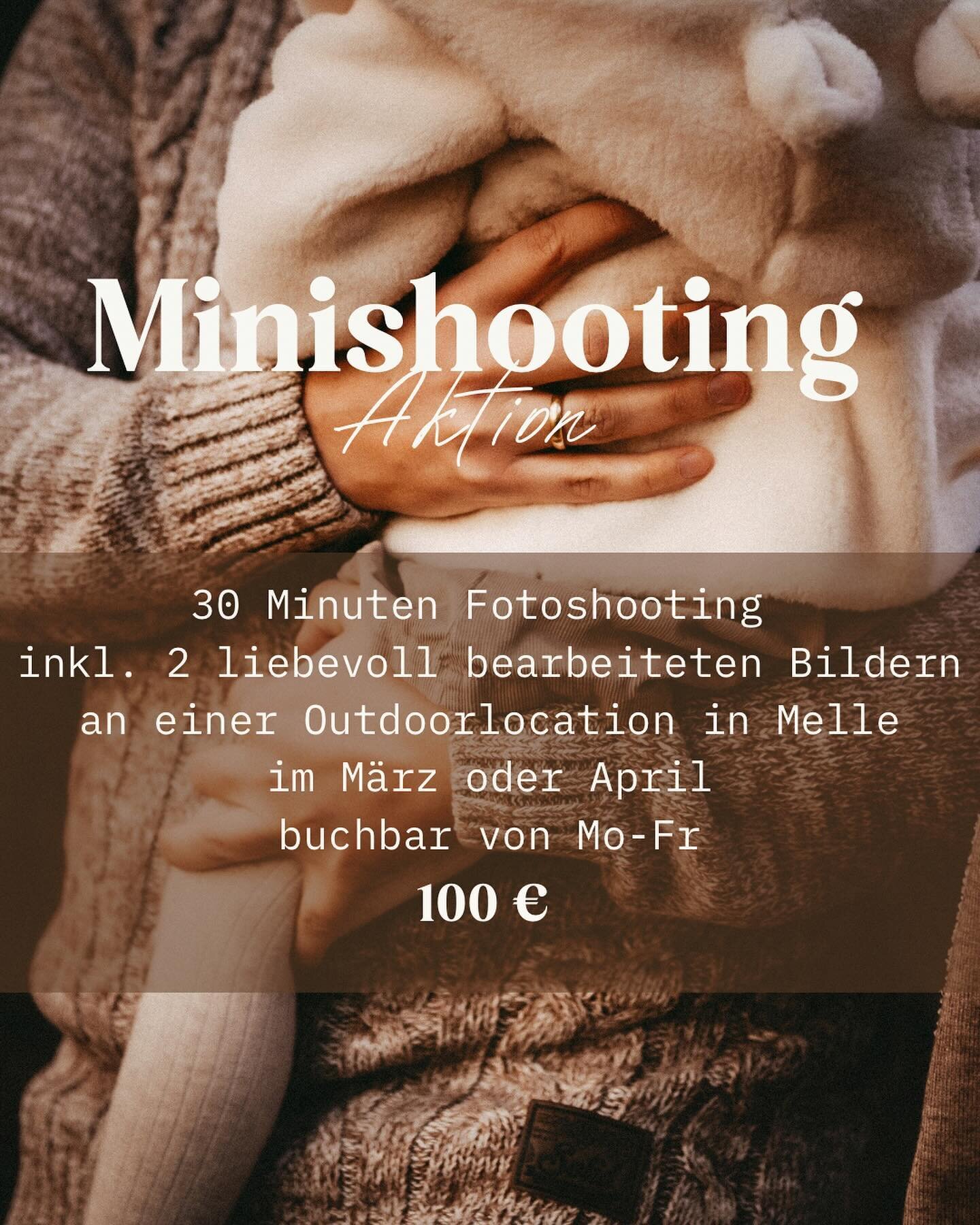 Mega Minishooting Aktion im Fr&uuml;hjahr 🌸
Alle Infos findest du im Beitrag, swipe mal durch und schreib mir unbedingt f&uuml;r einen Termin 😍
Wer jetzt noch z&ouml;gert, ist selber schuld 🤷&zwj;♀️

#familienfotoshooting #paarshooting #babybauchs