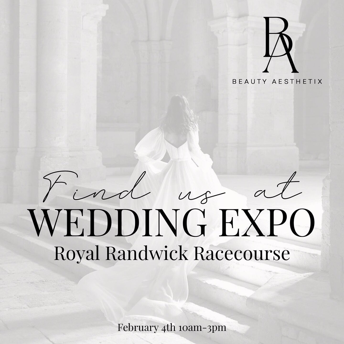 We&rsquo;re so excited to be attending Sydney&rsquo;s Annual Wedding Expo at Randwick Racecourse with @weddingexpos.australia 

Visit the team at booth 71 to enter our giveaway, watch a live demo on a bride, and get your hands on our bridal goodie ba