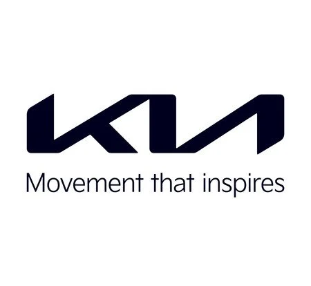 Logo de Kia con el lema 'Movement that inspires'