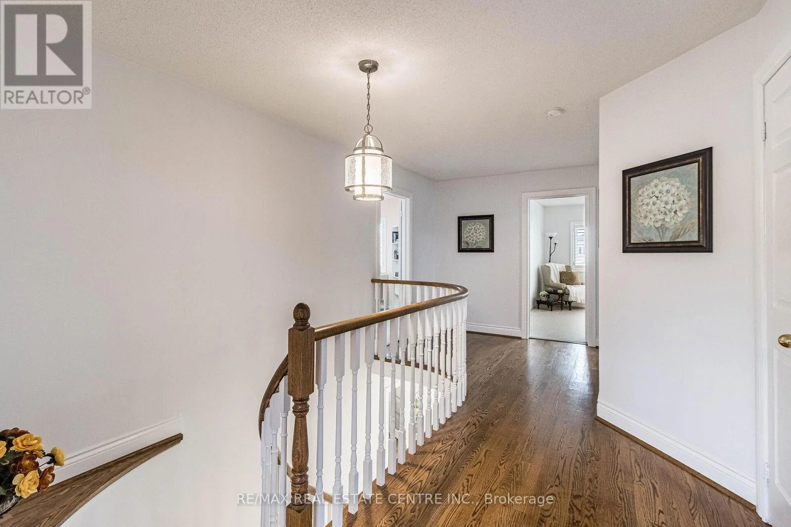 Hallway of a renovated house featuring the staircase