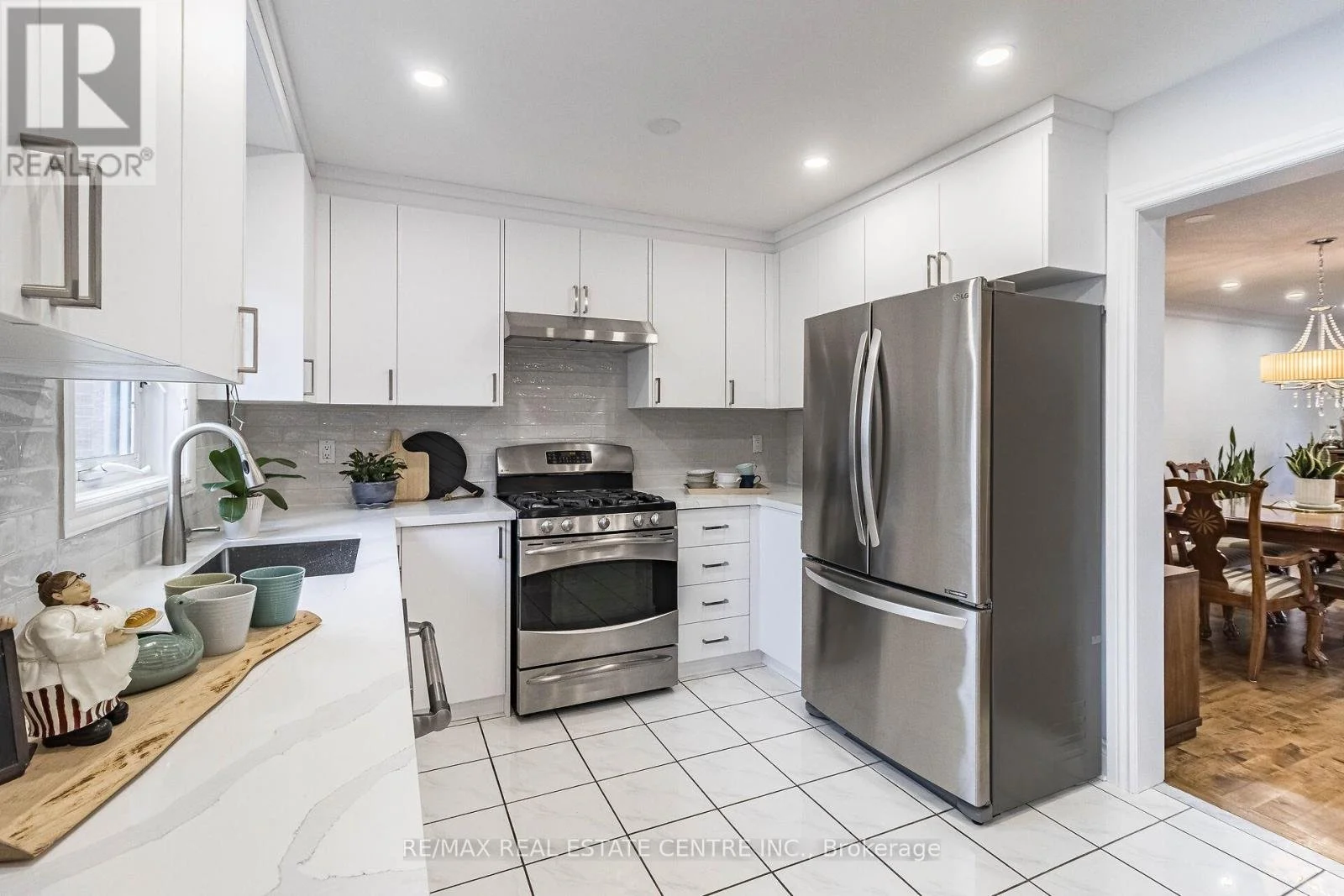 White modern kitchen with new appliances