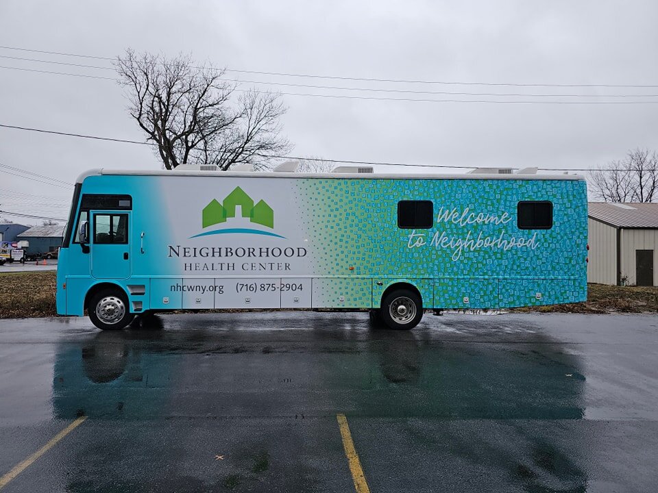 We would like to welcome Neighborhood Heath Center to the Apex family. Make sure you check out their new mobile Healthcare unit coming to a community near you!

#apexgraphics #buffalo #3m  #wraps #3mwrap