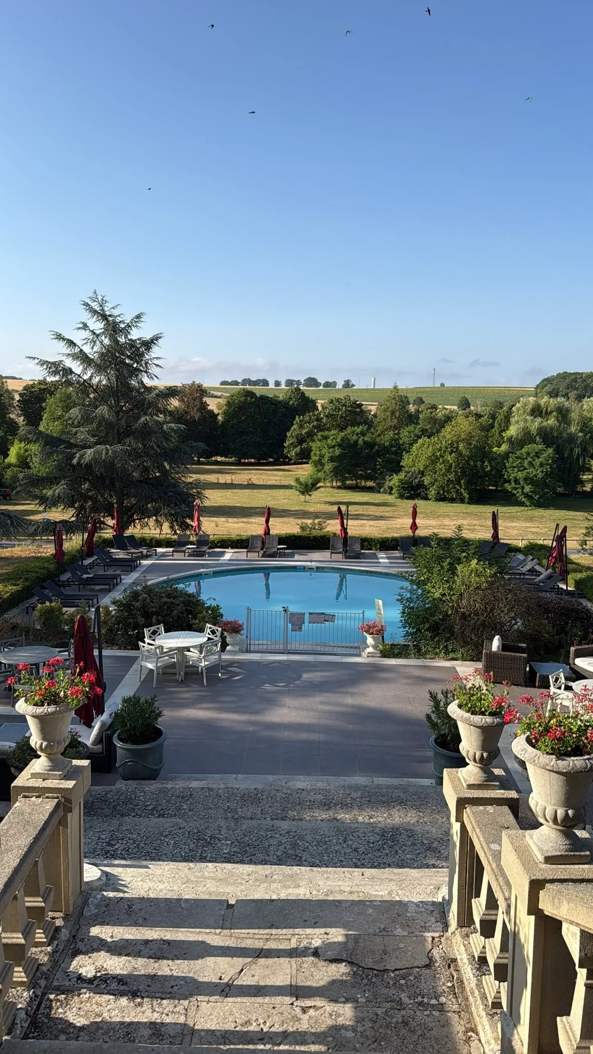 Swimming Pool of chateau de Fere in France