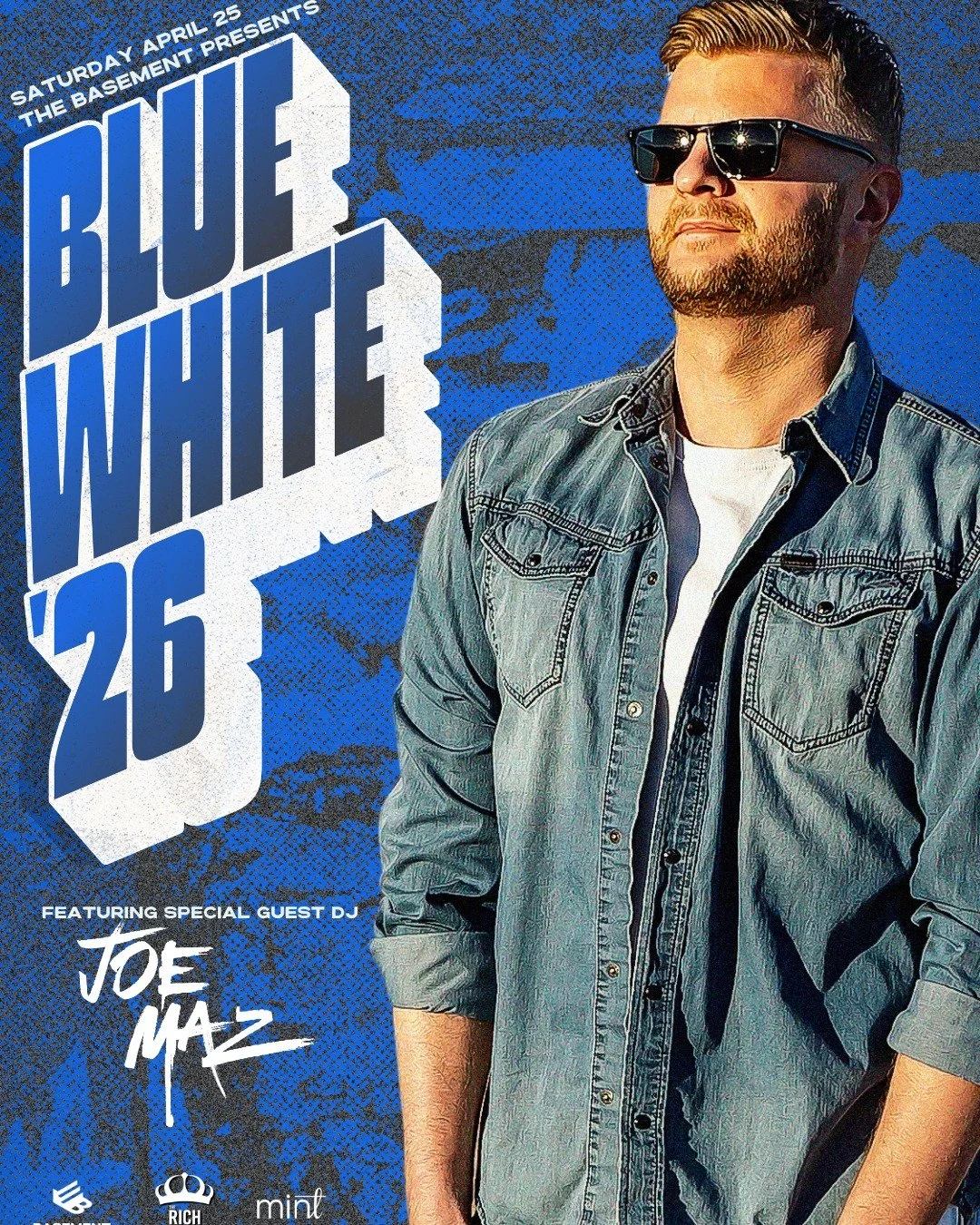 Get ready for a BANGER! 🤩 Saturday April 25, we're bringing you the ultimate Blue &amp; White '26 vibes with special guest DJ Joe Maz! 🎶 You already know the energy is gonna be electric. Tag your crew, you don't wanna miss this one! Let's goooo! #T