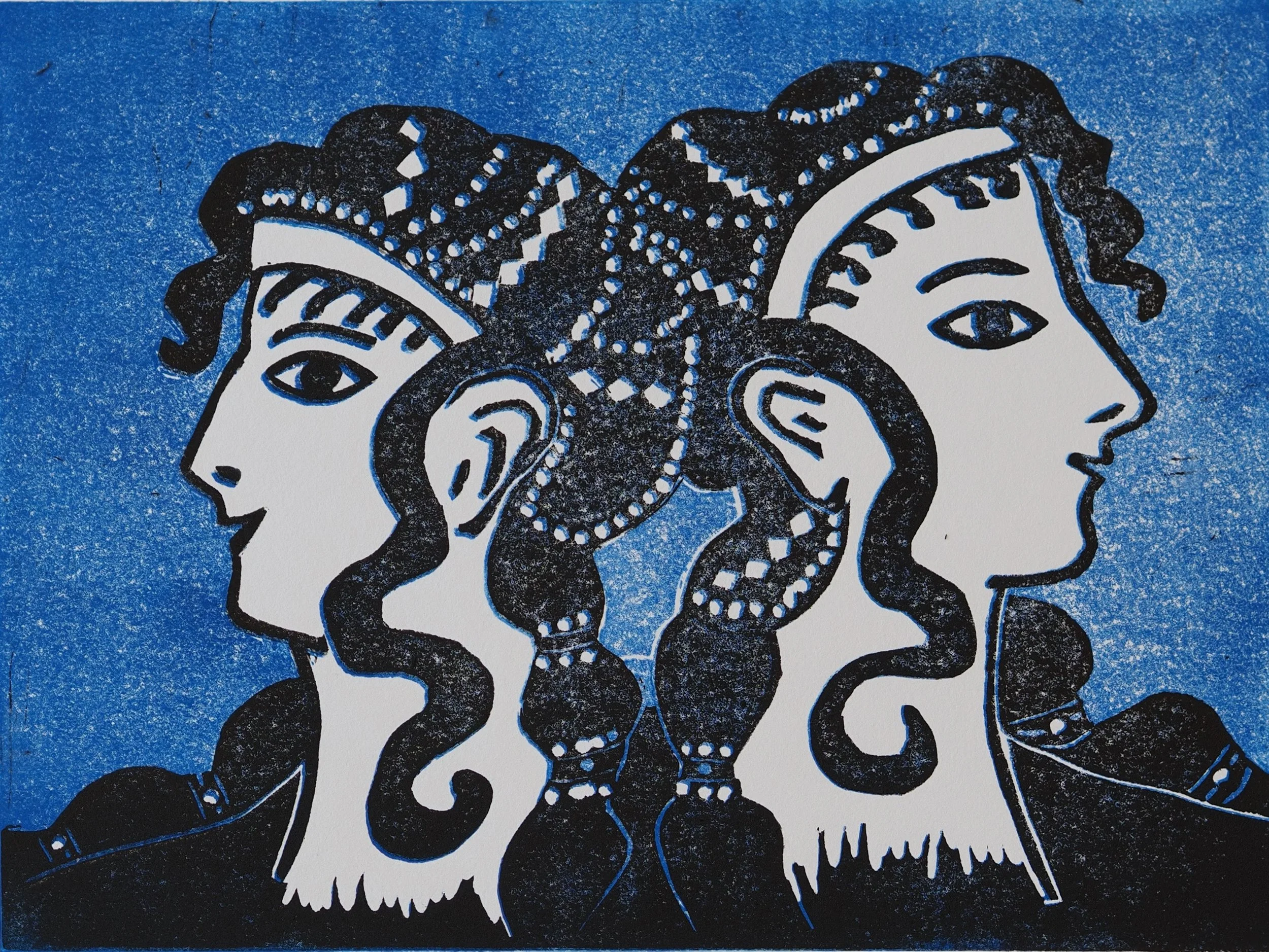 Masks 5, Lino