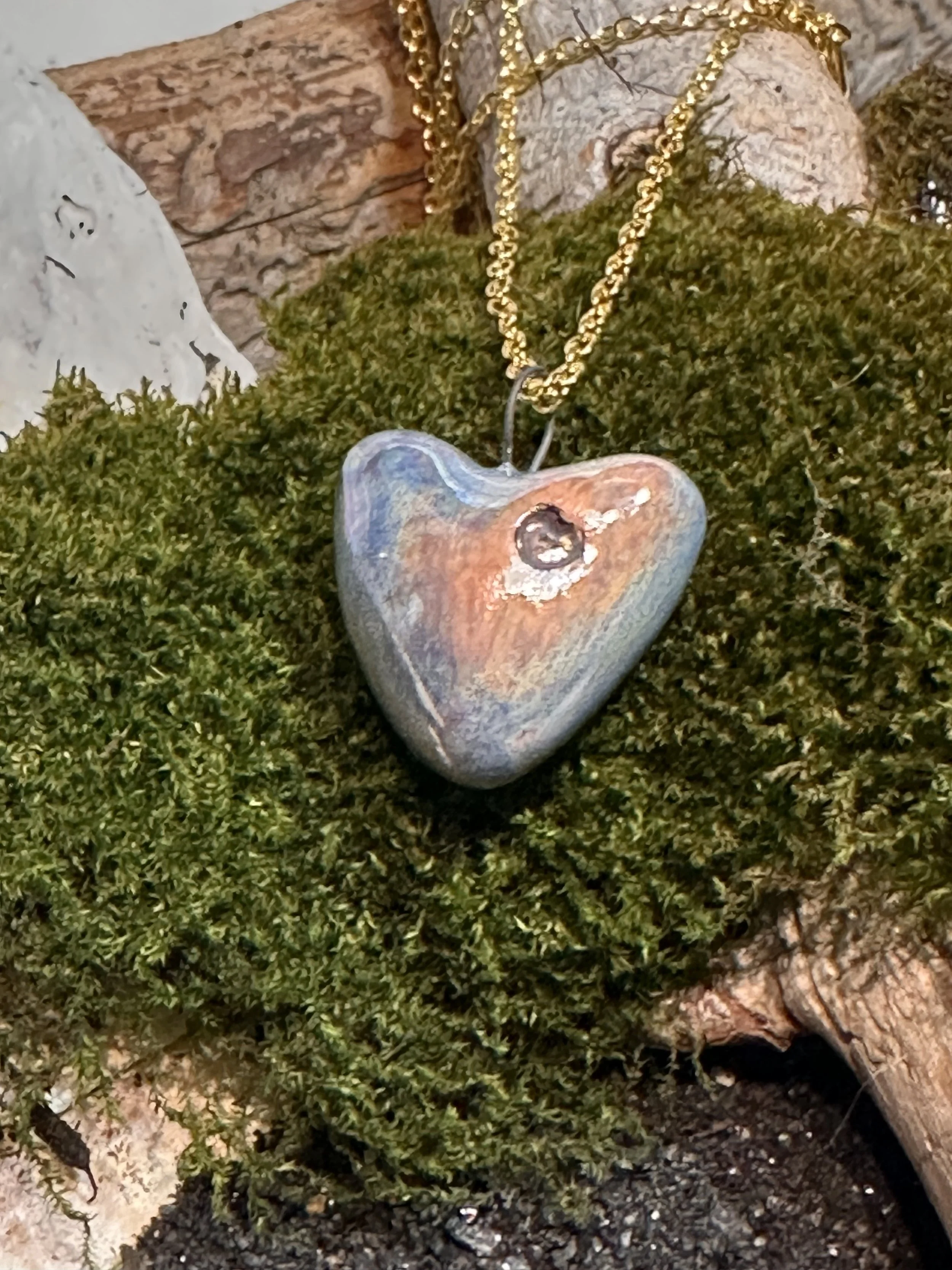 Heart “stone” pendant