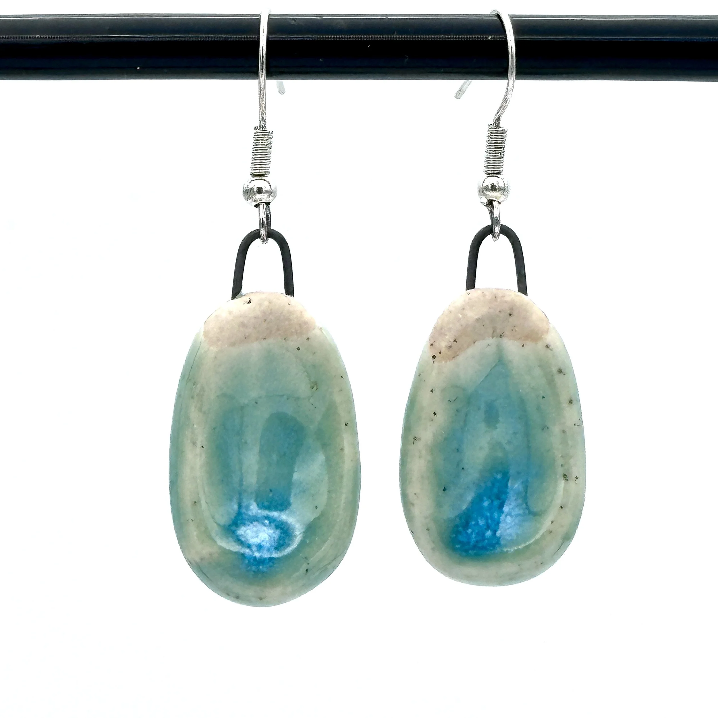 Turquoise glazed earrings