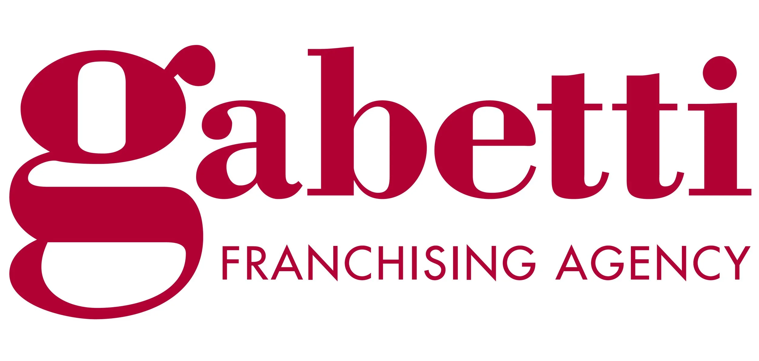 Logo di Gabetti Franchising Agency, con nome scritto in rosso scuro e dettaglio di una gabbia stilizzata.