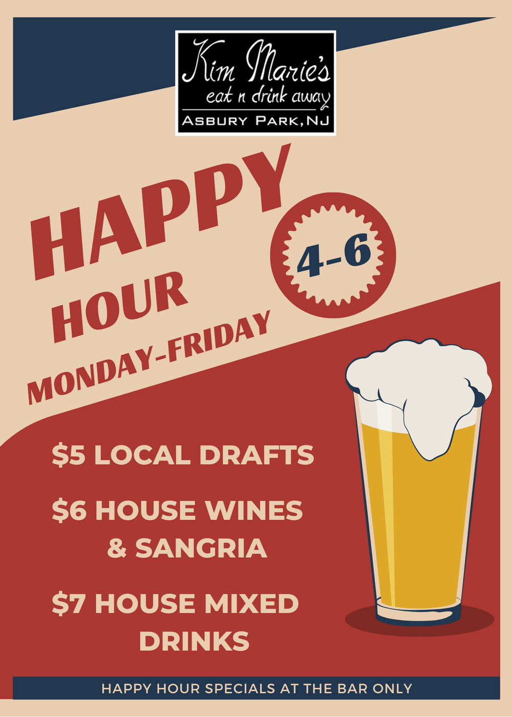 MENUS — Kim Marie's Eat n' Drink Away — Asbury Park's Irish Pub and