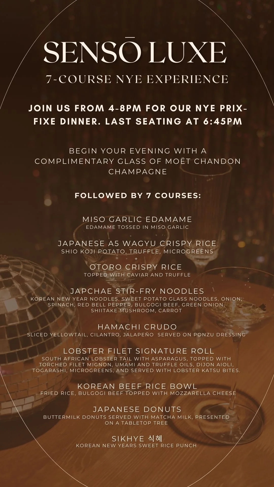 New Years Eve Frankfort-Senso-Frankfort-New Years Eve Menu-Celebrate New Years Eve-New Years Eve Plans