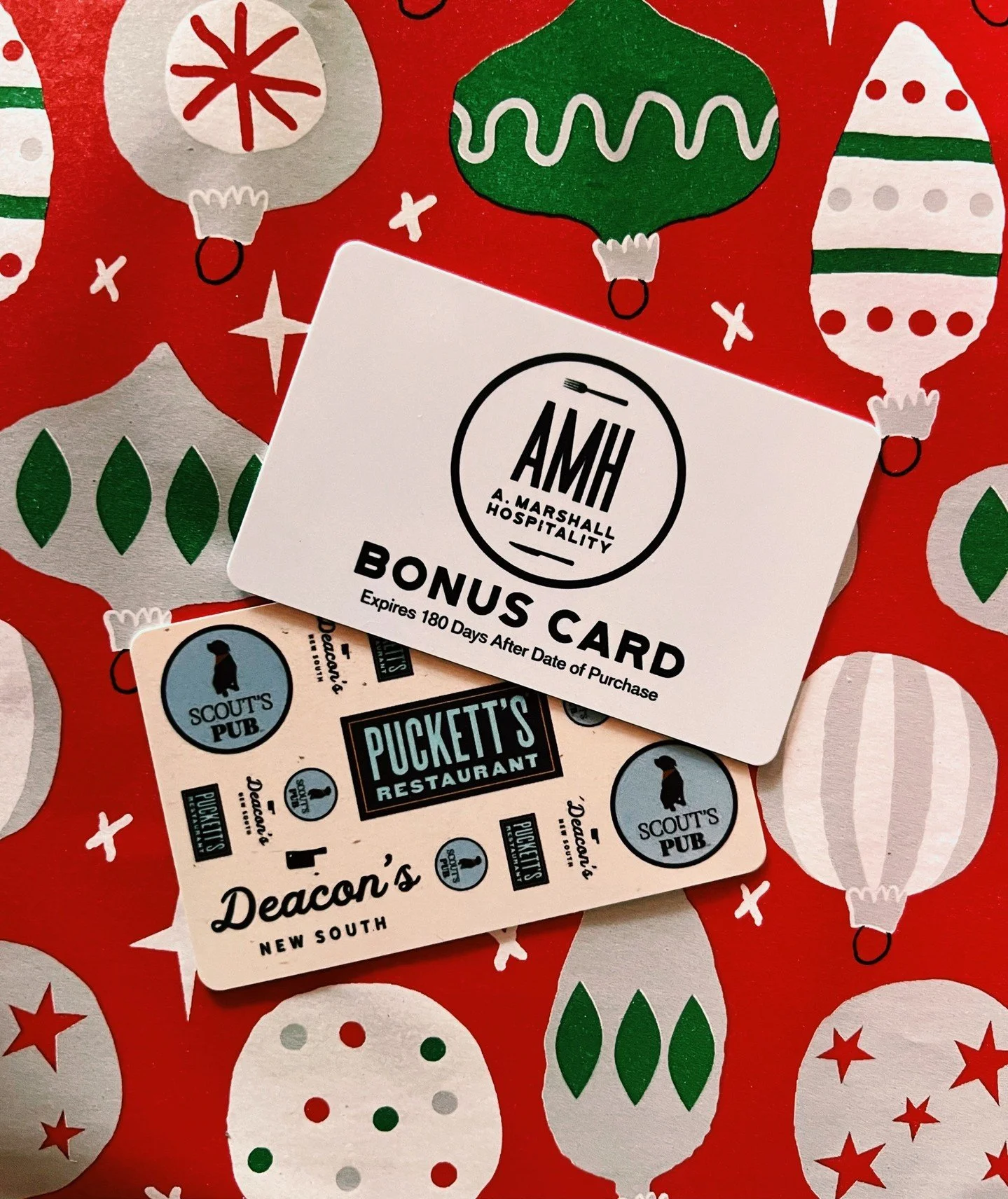 Need a last minute gift? Purchase at least $100 in gift cards and you'll receive a bonus card, perfect for anyone on your list! 🎁⁠
⁠
#Christmasgifts #Giftcards #DeaconsNewSouth
