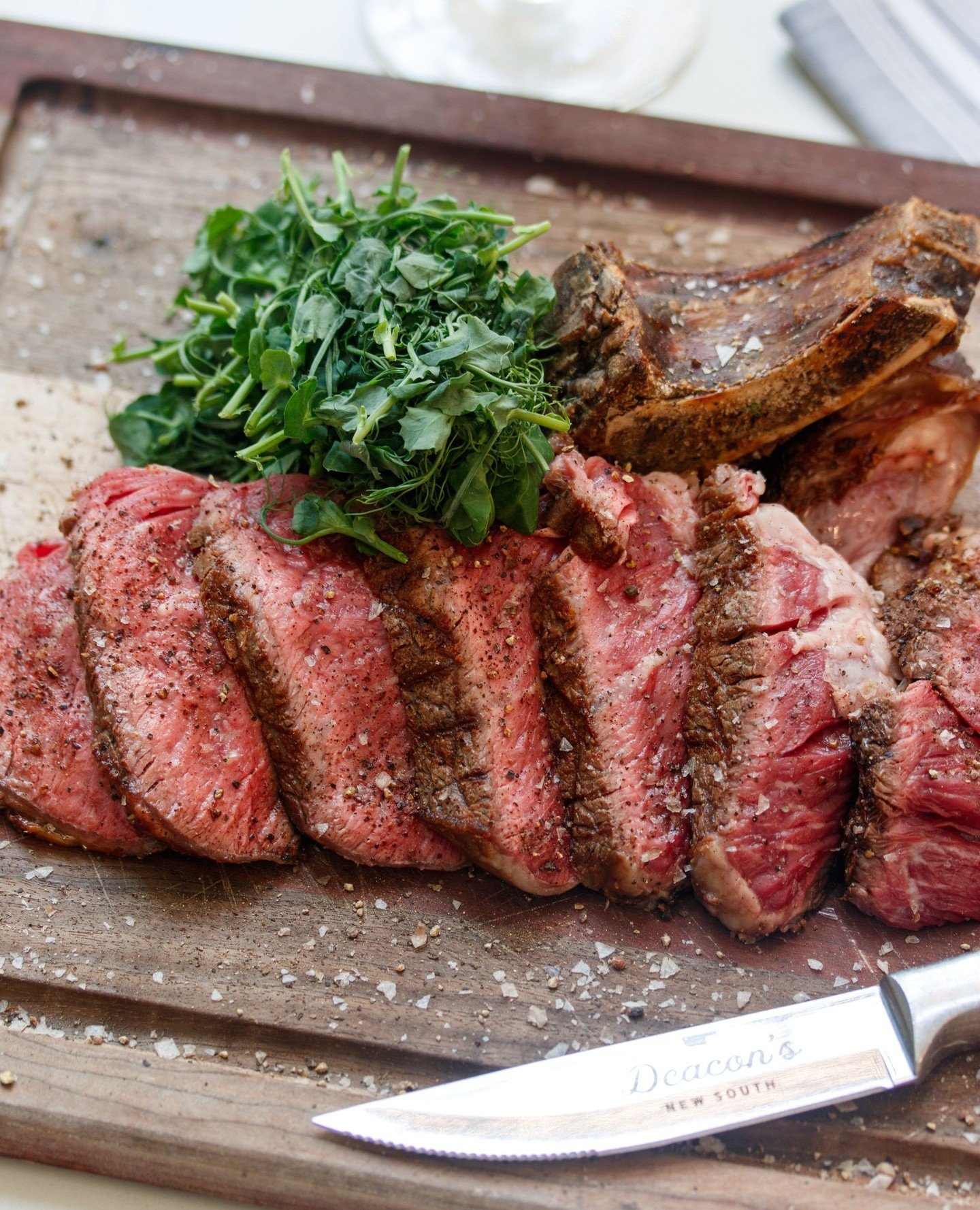 At Deacon&rsquo;s New South, dining is about more than what&rsquo;s on your plate. Our USDA Prime beef from Linz Heritage Angus is aged in-house to bring out deep flavor and tenderness. Every cut of Black Angus comes from a trusted heritage and is pr