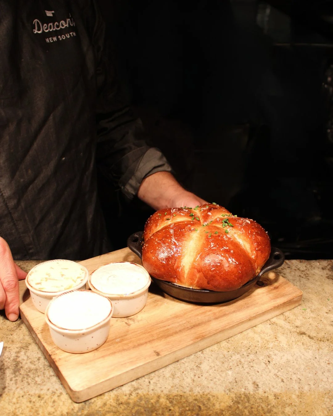 Warm from the oven, softly golden, and ready to be pulled apart.⁠
⁠
Our Parker House rolls are baked in-house daily and accompanied by whipped Old Bay butter and strawberry-sorghum butter. An indulgent start to Thursday&rsquo;s Intimate Dinner experi
