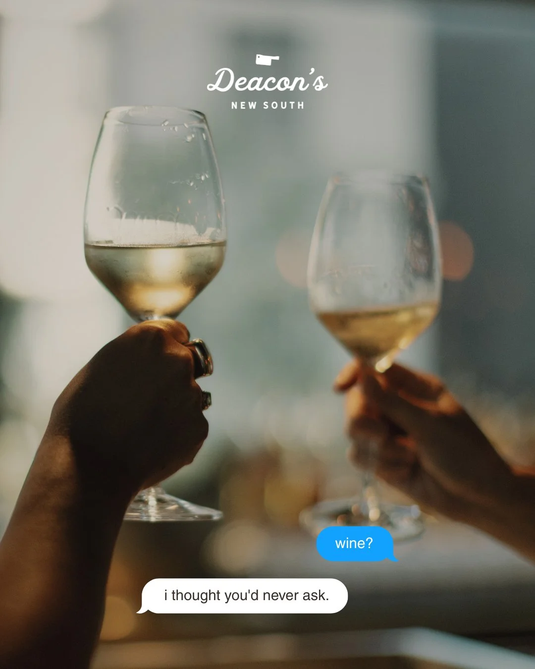 Wine at Deacon&rsquo;s? We thought you&rsquo;d never ask. 🍷

With a wine list recognized by @wine_spectator, there&rsquo;s always something worth raising a glass to, especially with a new menu on the table. Pair your pour with Chef Nick Guidry's lat