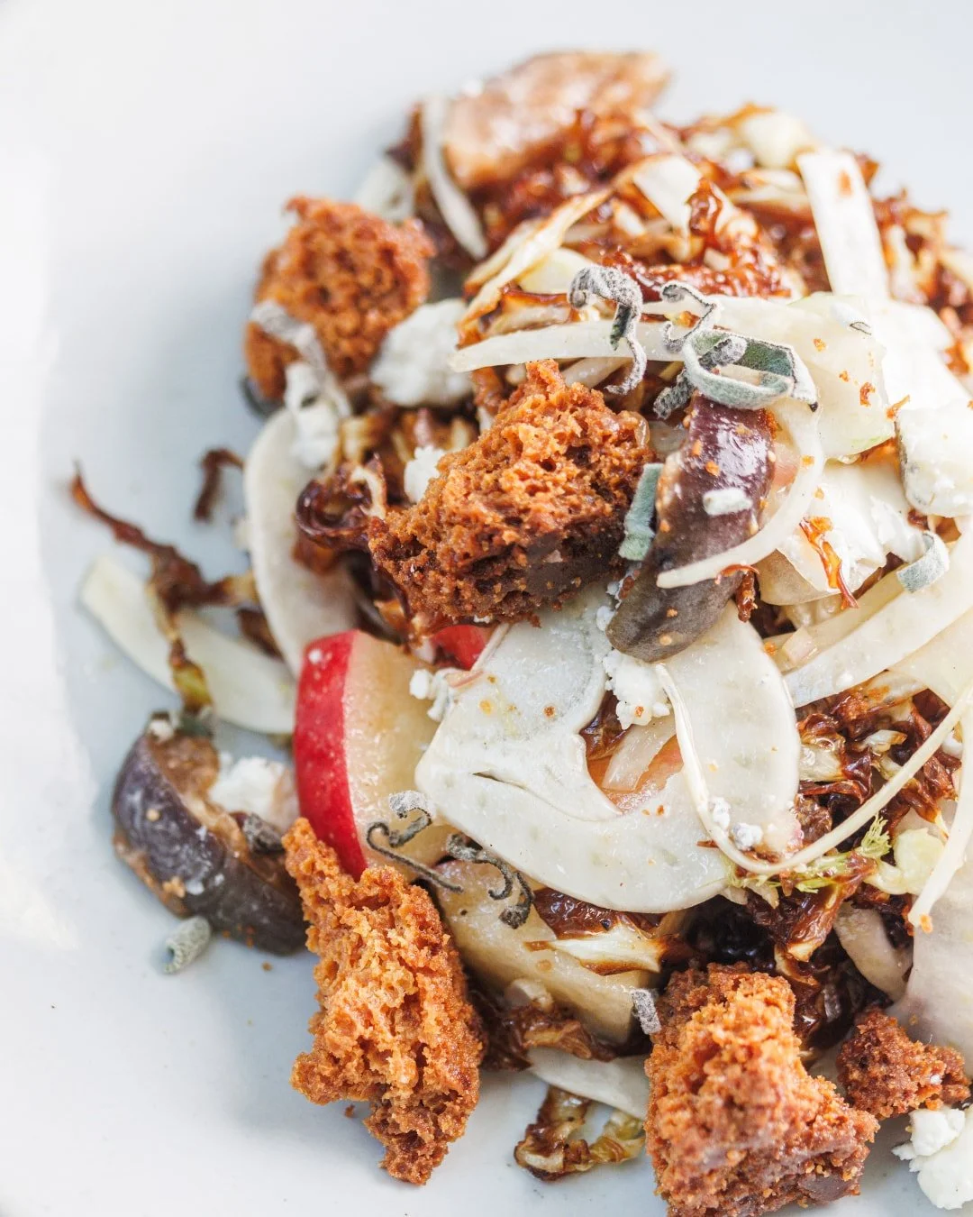 One of the newest reasons to make dinner plans at Deacon&rsquo;s.

Our Panzanella layers fig, fennel and cabbage with cornbread croutons, goat cheese and pepitas, finished with maple, lemon and sage for a balance of bright, savory and subtly sweet.

