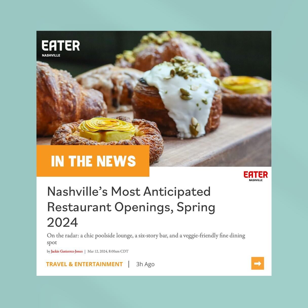 Thrilled to be in the spotlight! 🌟 Big thanks to @eater.nashville for featuring us among &lsquo;Nashville&rsquo;s Most Anticipated Restaurant Openings, Spring 2024&rsquo; &ndash; we&rsquo;re beyond excited to expand into Hendersonville! 🎉⁣
⁣⁣
⁣Join