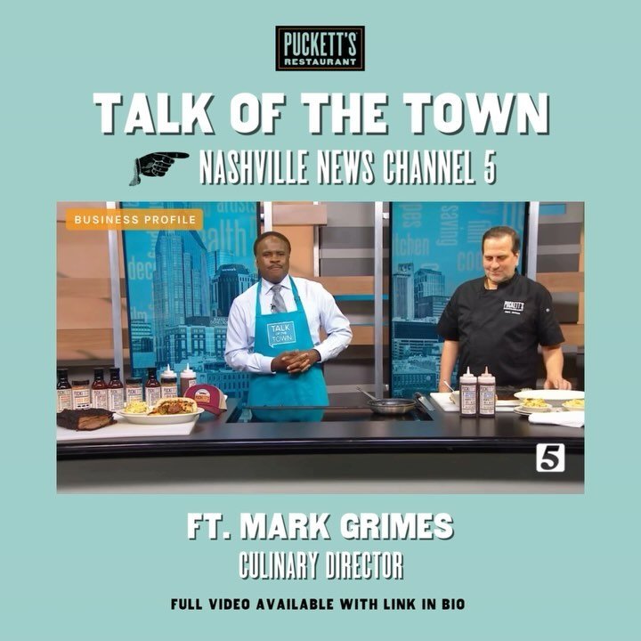 🌟 Did you catch us on @newschannel5 Nashville&rsquo;s Talk of the Town? 📺🎉 ⁣
⁣⁣
⁣If you missed it, don&rsquo;t worry &ndash; we&rsquo;ve got you covered! Our Culinary Director Mark Grimes talks about our newest Hendersonville location and gives a 