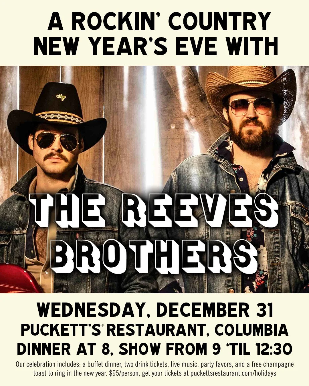 Ring in the New Year with good food, great company, and a rockin&rsquo; night of live music. 🎉⁠
Link to purchase tickets in our bio🔗