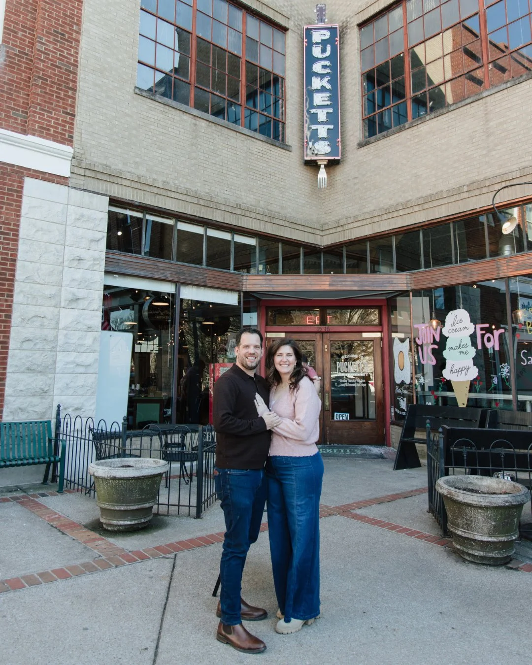 A little love story from Puckett&rsquo;s Columbia ❤️⁠
Stephanie and Jason got engaged in Guitar &amp; Cadillac Hall this week and will be tying the knot here later this year.⁠
⁠
We&rsquo;re honored to host a little piece of their love story. Happy Va