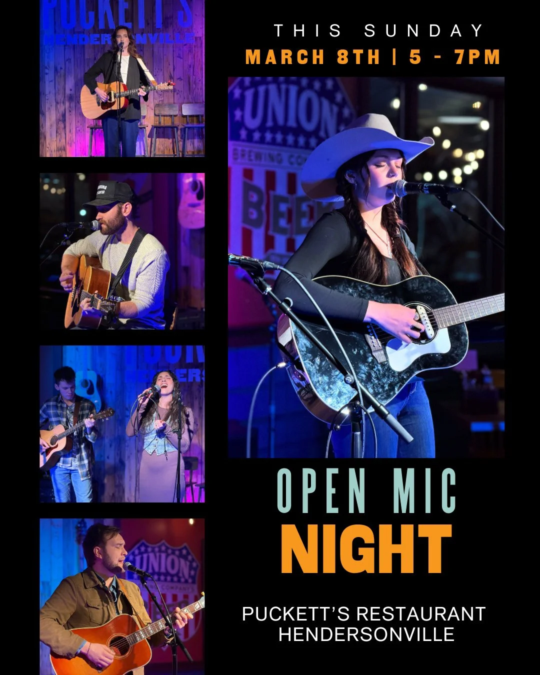 Catch the next Open Mic Night this Sunday, March 8th at 5PM in Hendersonville! 🎤🎶⁠
Interested in taking the stage? Sign up at the link in our bio!