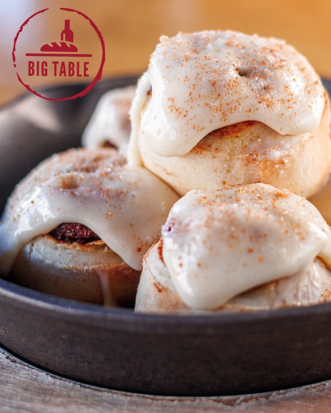 Pass the rolls, share the love.⁠
⁠
Join us in supporting Big Table this month. For every order of Cinnamon Rolls and Cinnamon Roll Bread Pudding purchased throughout the month of June we will be donating $1 back to Big Table, an organization that hel