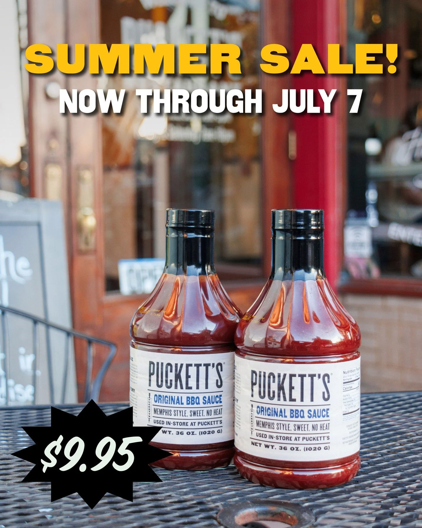 Psst... Have you heard the news?⁠
⁠
Our Memphis style sweet BBQ sauce now comes in a larger size! Perfect for those summer cookouts and back yard barbeques. ⁠
⁠
These are available at Sam's Club across Tennessee, but you can get them at your local Pu