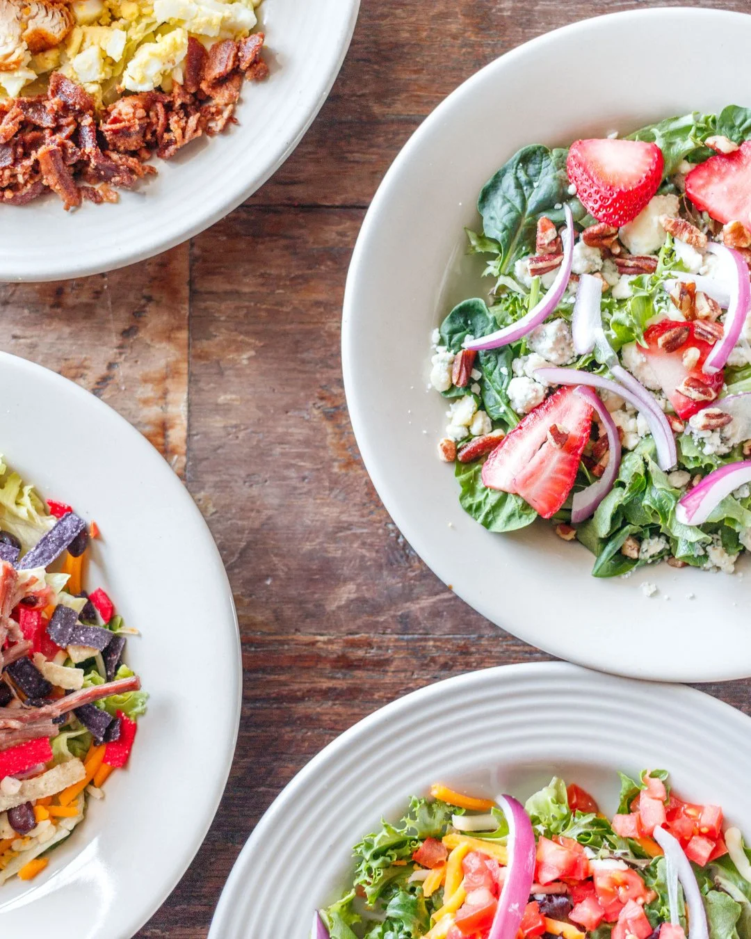 Sometimes it&rsquo;s strawberries, candied pecans and blue cheese. Sometimes it&rsquo;s fried chicken and ranch. Sometimes it&rsquo;s both. ⁠
⁠
No judgment here.
