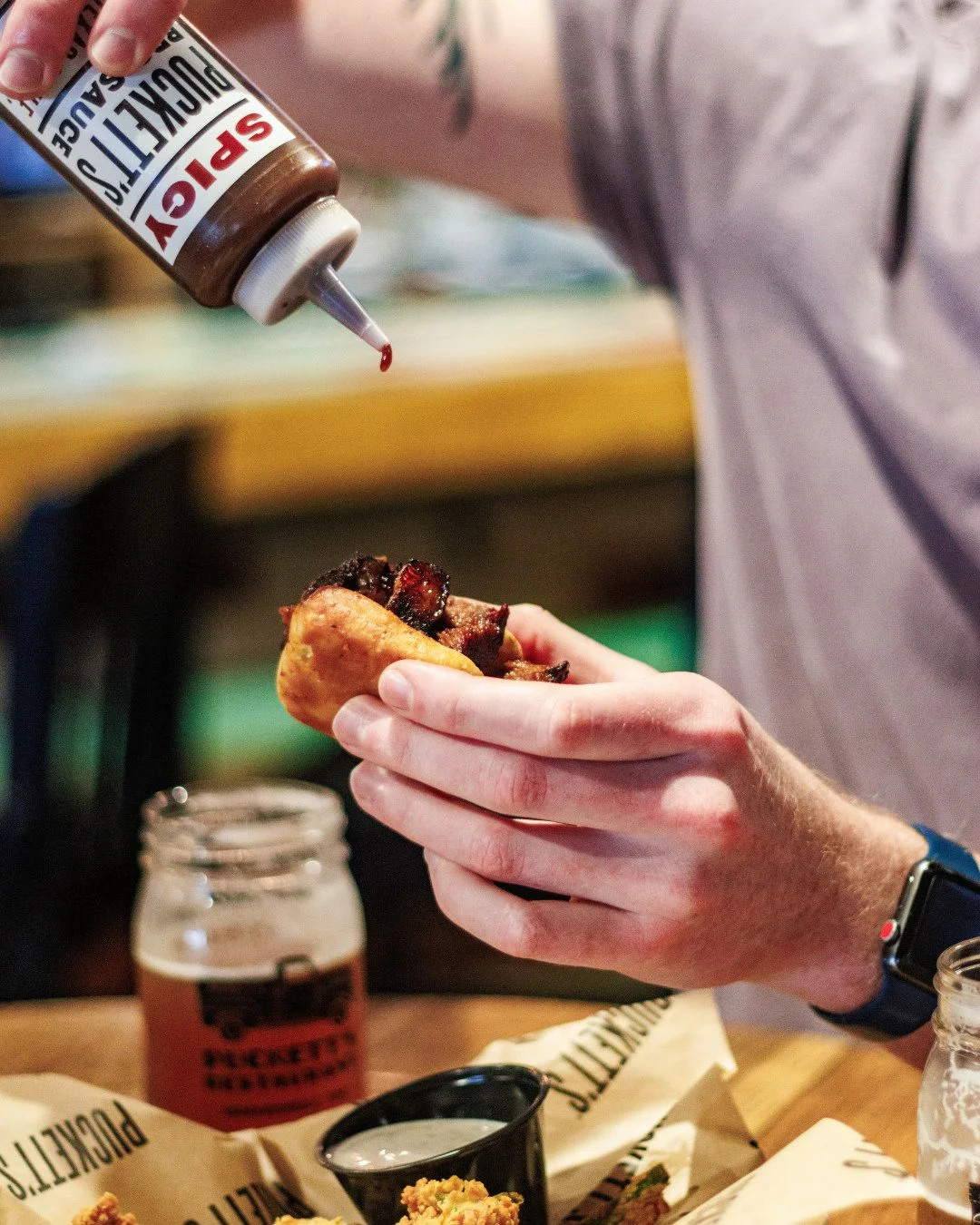Join us Monday through Friday from 3&ndash;6 p.m. for drink specials and $8 bar bites. 🍻⁠
⁠
Enjoy $2 off draft and bottled beers, $7 A. Marshall Family Wines, $2 off all other wines and Puckett's Cocktails, plus favorites like Fried Pickles, Fried G