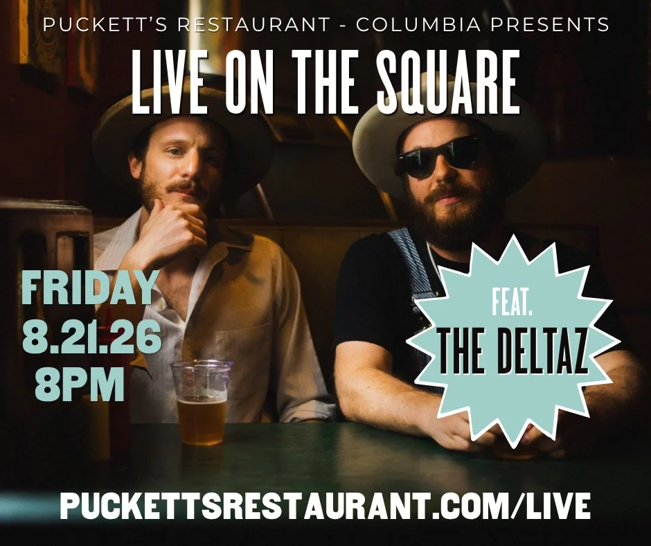 🚨 This is not a drill! ⁠
⁠
We're super excited to have a second round of Live on The Square this month. This time we're welcoming The Deltaz to the stage upstairs at Puckett's Columbia.⁠
⁠
Join us Friday, August 21st for another night of toe-tapping