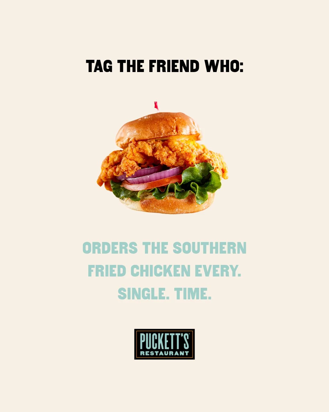 We all have one. 

The friend with a go-to order, the friend who always saves room for banana pudding and the friend who knows a Puckett&rsquo;s To Go Pack can solve just about any dinner dilemma. Tag yours below. ⬇️