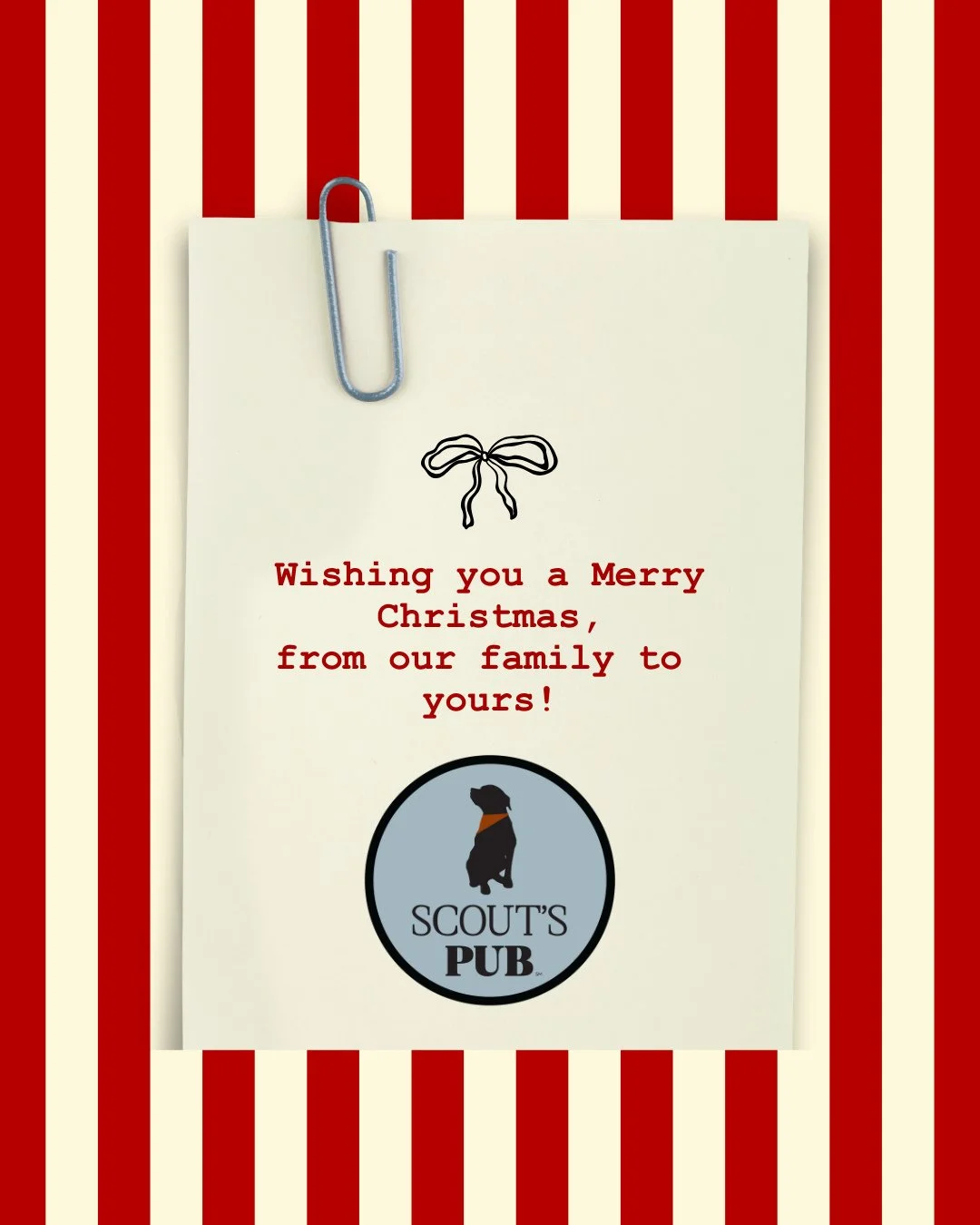 Wishing our Scout&rsquo;s fam a Merry Christmas filled with good times, good people, and cozy moments.🎄 We'll see you soon!