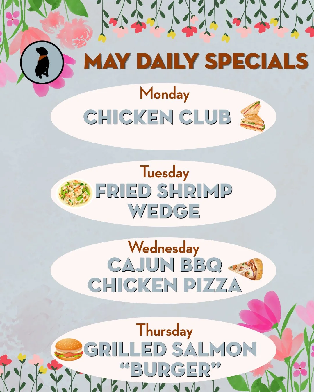 A new month means new daily specials at Scout's Pub!⁠
⁠
Stop in and try out our latest daily specials. Each day brings something new. These items are only available for the month of May!