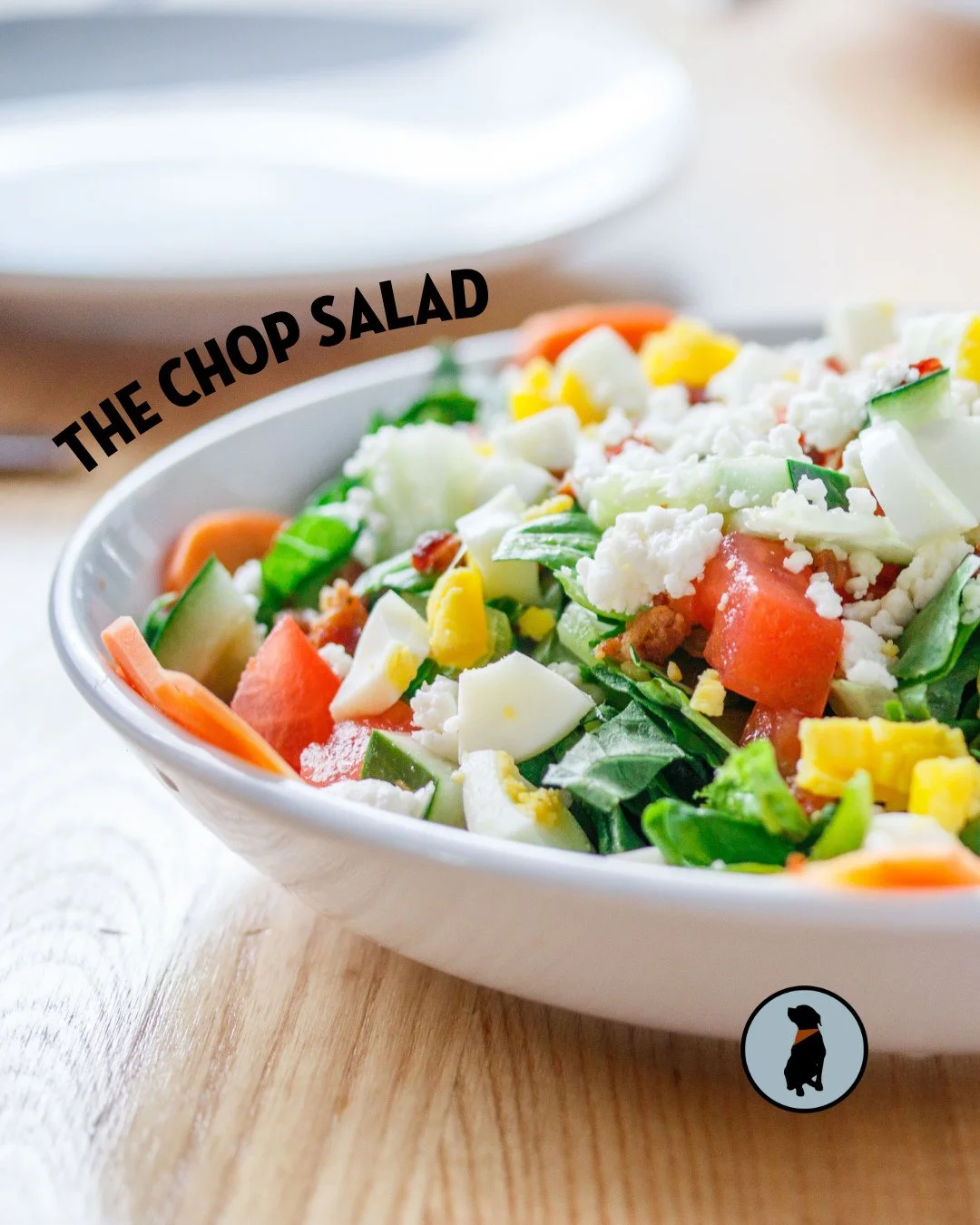 Looking for a lighter lunch?⁠
⁠
The Chop Salad is loaded with crisp greens, fresh vegetables, hard-boiled egg, bacon and feta for a meal that satisfies without slowing you down. ⁠
⁠
Join us for lunch this week. 🥗