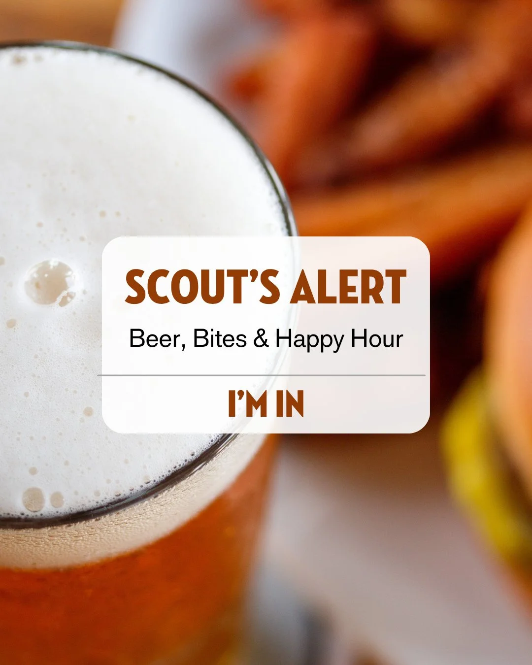 The best part of the afternoon starts at 3 p.m.⁠
⁠
Happy Hour is on at Scout's Monday through Friday from 3-6 p.m. with cold beer, great bites and good company waiting. 🍻