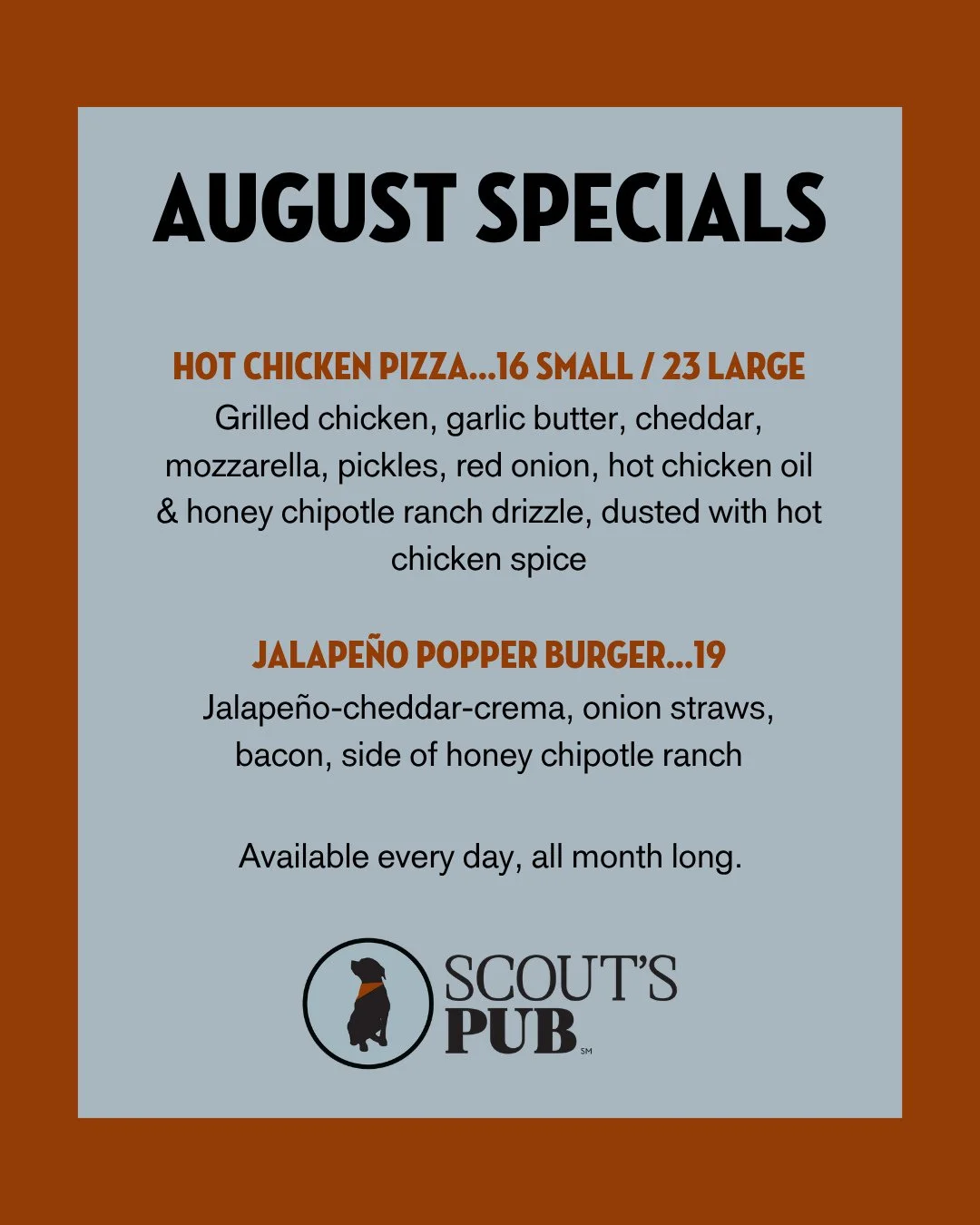 August plans? We recommend starting with these. 🍴⁠
⁠
Our two August specials are available every day, all month long. Tell us which one you'll be ordering first.