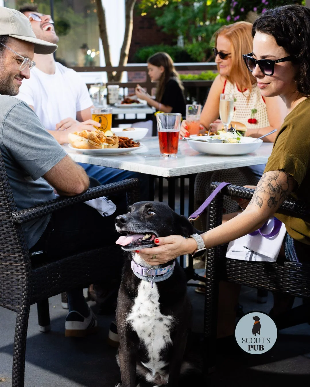 Good dogs welcome. Very good dogs encouraged.

Scout&rsquo;s patio is dog-friendly, and we&rsquo;ve even got a menu made just for your four-legged dining companion. Grab a table, order something for yourself and let your pup get in on the Scout&rsquo