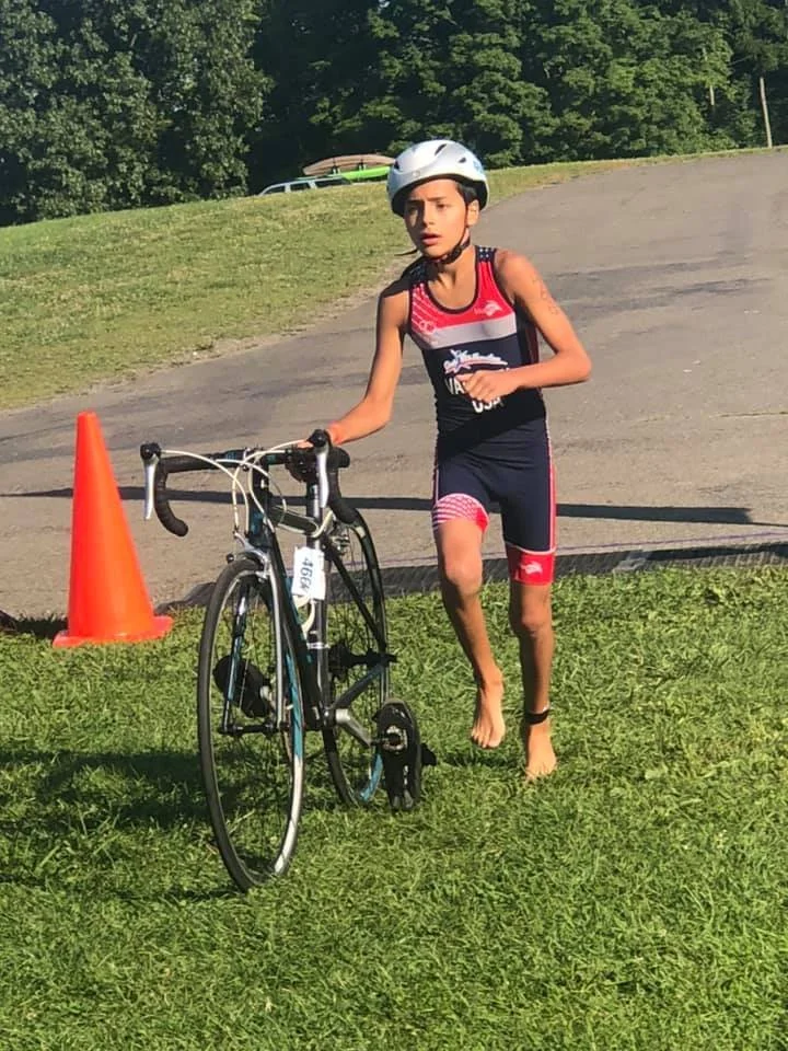 A young athlete with a bike at Mighty Moraine
