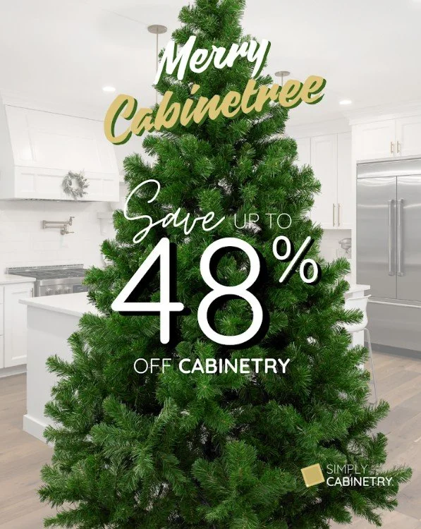 Merry Cabinetree! 🎄✨

Give your home the gift of beautiful cabinetry this season.
Save up to 48% off select cabinetry styles&mdash;now through December!

Stop in today or message us to schedule your free design consultation.

#SimplyCabinetry #Cabin